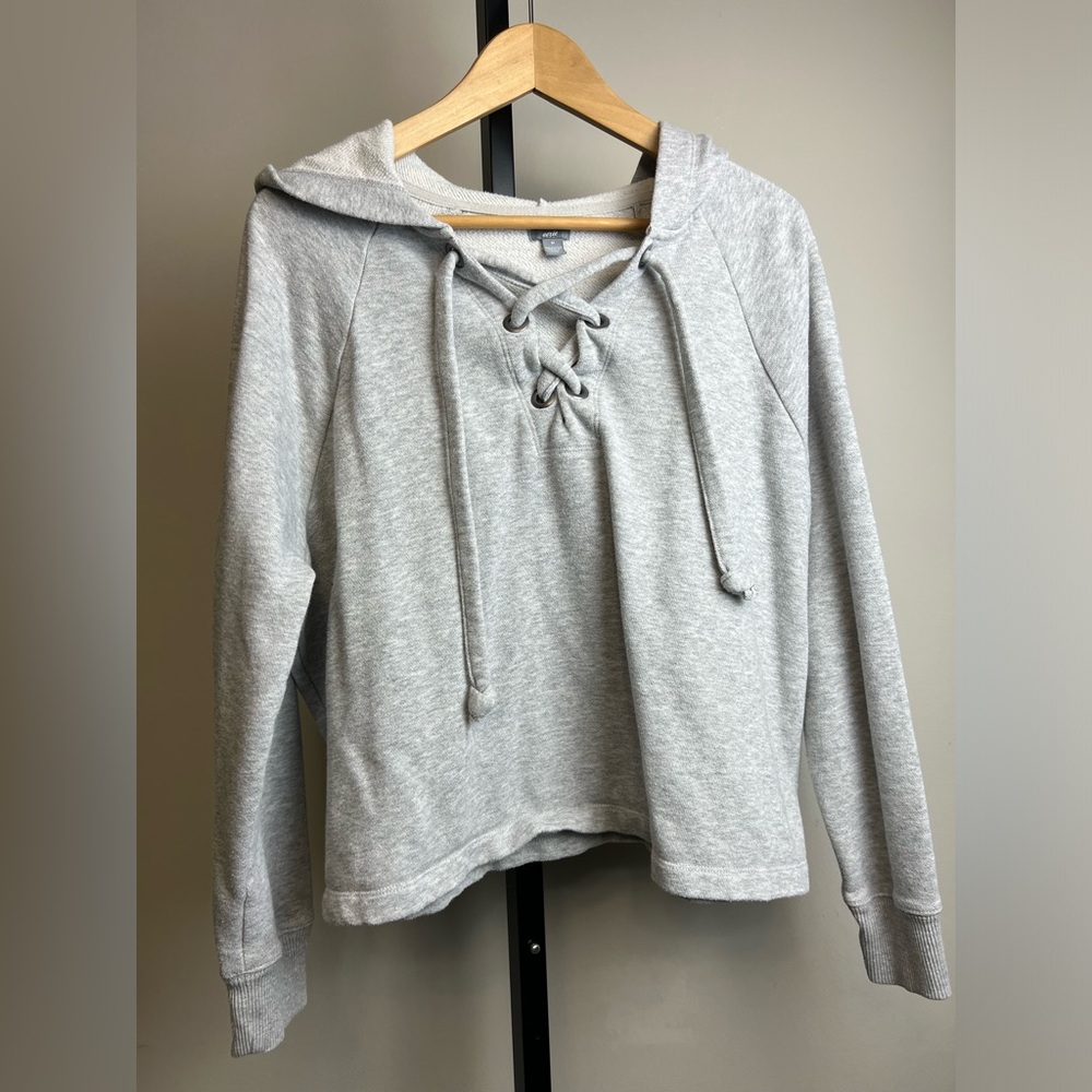 Aerie lace up hoodie sweater